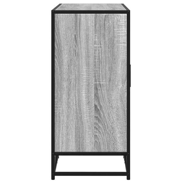 vidaXL Sideboard Γκρι Sonoma 92x35x76 cm Ξύλινο μηχανουργικό ξύλο
