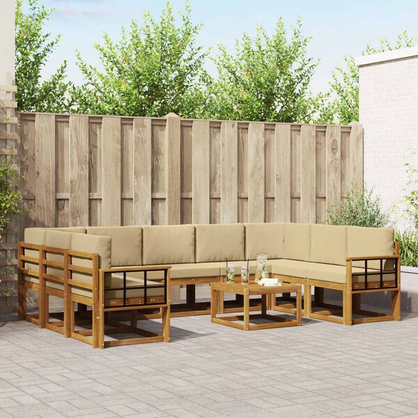 vidaXL &Sigma;&epsilon;&iota;&rho;ά &Kappa;&alpha;&nu;&alpha;&pi;έ &Epsilon;&xi;&omega;&tau;&epsilon;&rho;&iota;&kappa;&omicron;ύ &mu;&epsilon; &mu;&alpha;&xi;&iota;&lambda;ά&rho;&iota; 10 pcs &Phi;&upsilon;&sigma;&iota;&kappa;ό &kappa;&alpha;&iota; &Mu;&pi;&epsilon;&zeta;