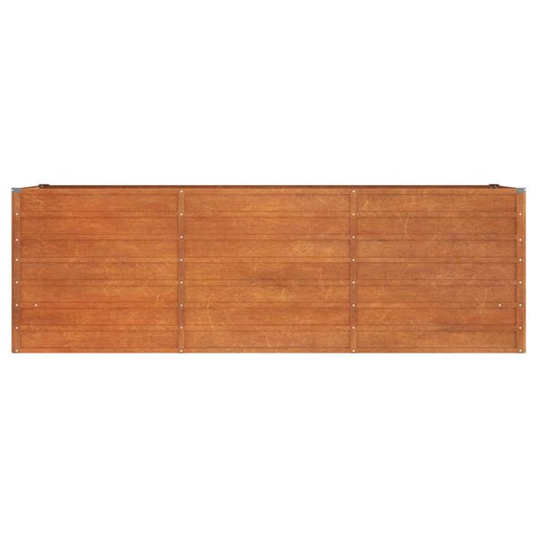 vidaXL Ζαρντινιέρα Σκουριασμένο 240x80x77 εκ. Ατσάλι Σκληρυθέν Αέρα