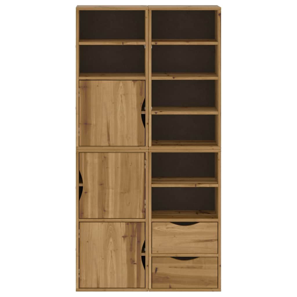 vidaXL Πλαϊνά ντουλάπια 4 τεμ. ODDA 40x24x79 εκ. από Μασίφ Ξύλο Πεύκου