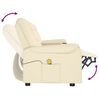 vidaXL Πολυθρόνα Μασάζ Τετραθέσια με Ποτηροθήκη Ανακλινόμενη Κρεμ