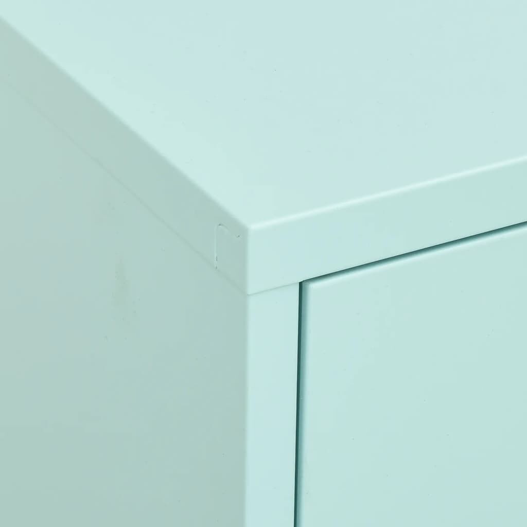 vidaXL Ντουλάπι Αποθήκευσης Χρώμα Μέντα 80 x 35 x 101,5 εκ. Ατσάλινο