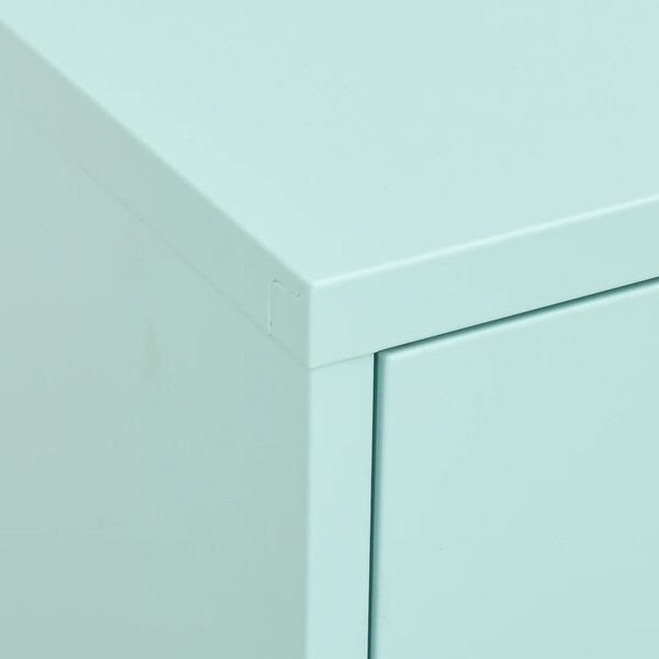 vidaXL Ντουλάπι Αποθήκευσης Χρώμα Μέντα 80 x 35 x 101,5 εκ. Ατσάλινο