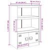 vidaXL Ντουλάπι Μαύρο 67x39x107 εκ. από Ατσάλι