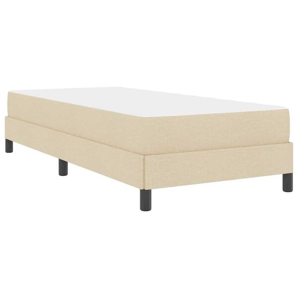 vidaXL Κρεβάτι με ελατήρια με στρώμα Κρεμ 80 x 200 cm ύφασμα