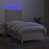 vidaXL &Kappa;&rho;&epsilon;&beta;ά&tau;&iota; Boxspring &mu;&epsilon; &Sigma;&tau;&rho;ώ&mu;&alpha; & LED &Kappa;&rho;&epsilon;&mu; 80x200 &epsilon;&kappa;. &Upsilon;&phi;&alpha;&sigma;&mu;ά&tau;&iota;&nu;&omicron;