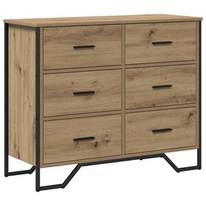 vidaXL &Kappa;&omicron;&upsilon;&tau;ί &mu;&epsilon; &sigma;&upsilon;&rho;&tau;ά&rho;&iota;&alpha; 6-&Sigma;&upsilon;&rho;&tau;ά&rho;&iota; Artisan Oak 91 x 35,5 x 74,5 &epsilon;&kappa;.