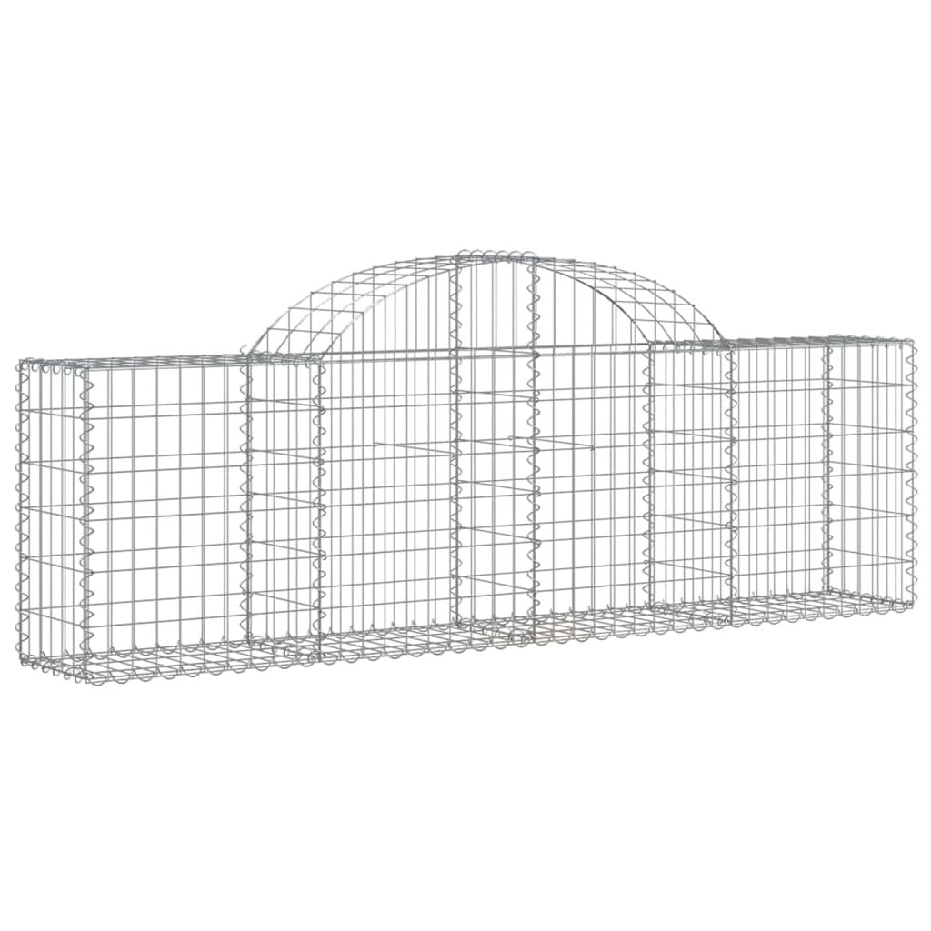 vidaXL Συρματοκιβώτια Τοξωτά 12 τεμ. 200x30x60/80 εκ. Γαλβαν. Ατσάλι