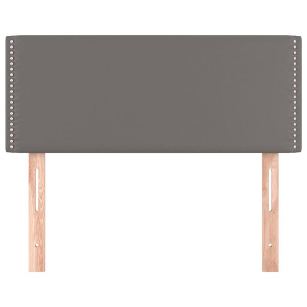 vidaXL Κεφαλάρι Κρεβατιού Γκρι 100x5x78/88 εκ. από Συνθετικό Δέρμα