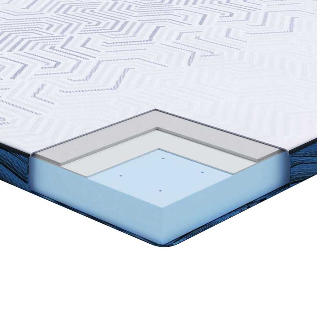 vidaXL Στρώματα Λευκό και μπλε 70 x 200 cm Αφρός μνήμης τζελ