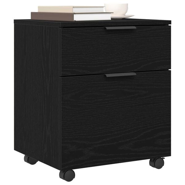 vidaXL Ντουλάπα Αρχείων Μαύρη δρυς 45 x 38 x 54 εκ Επεξεργασμένο ξύλο