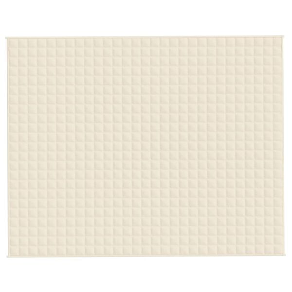 vidaXL Κουβέρτα Βαρύτητας Ανοιχτό Κρεμ 235 x 290 εκ. 15 κ. Υφασμάτινη