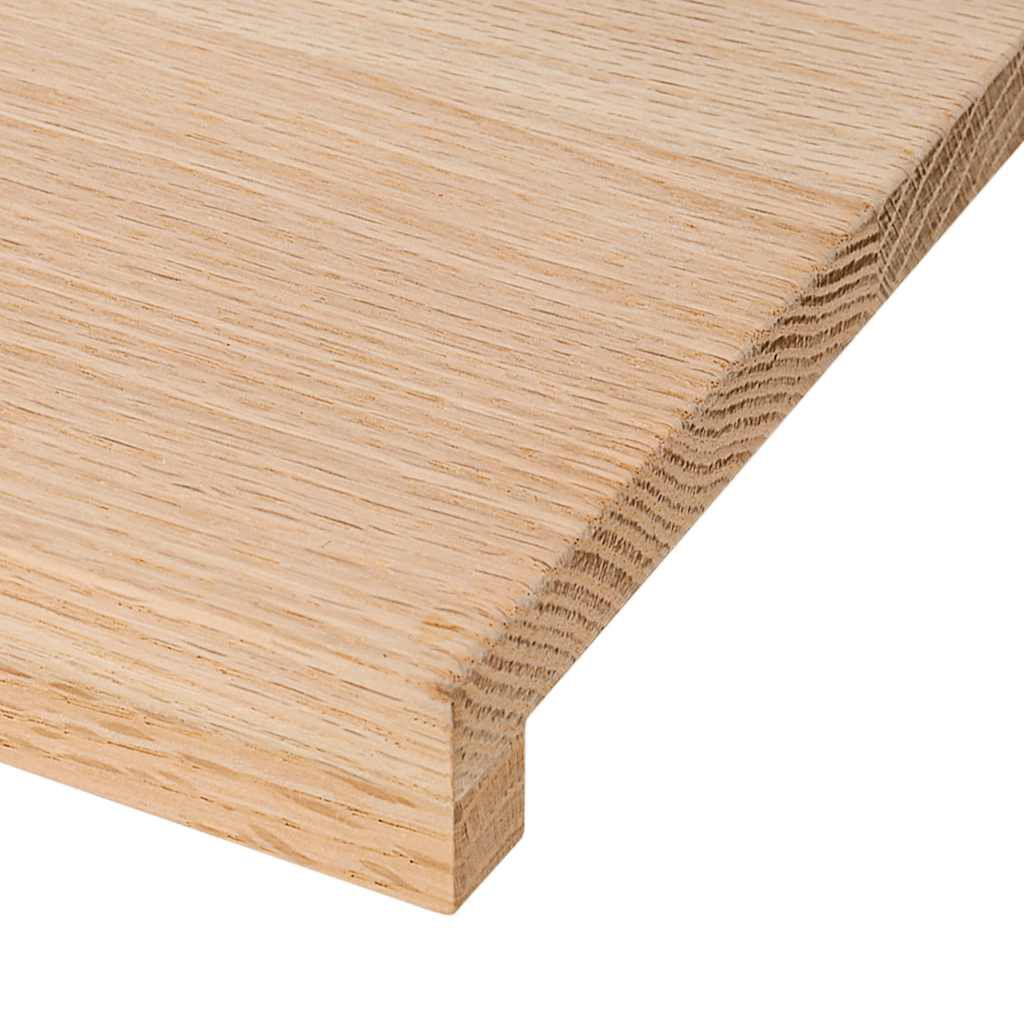 vidaXL Περβάζια παραθύρων 2 τεμ. 120x15x2 εκ. Ακατέργαστο Μασίφ Δρυός