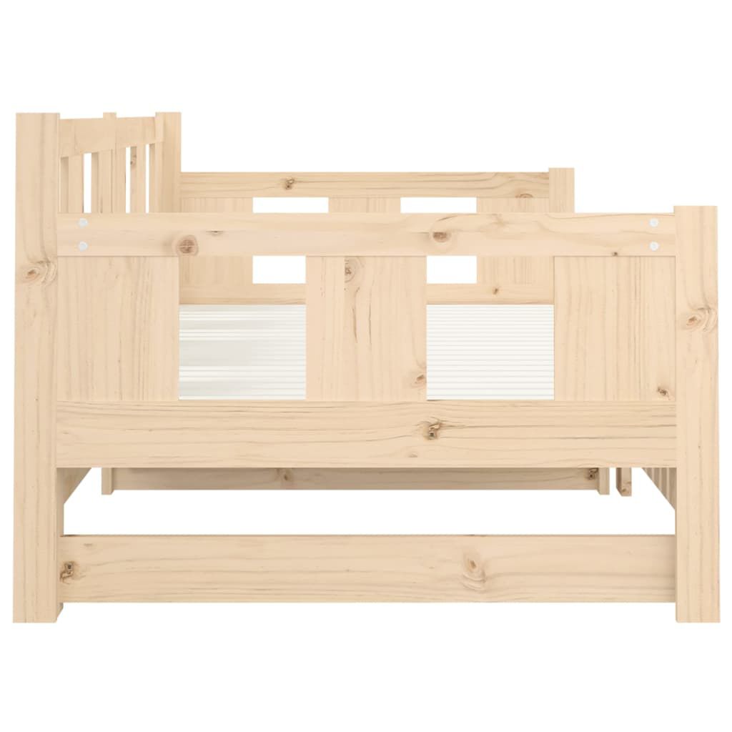 vidaXL Καναπές Κρεβάτι Συρόμενος 2x(90x200) εκ. Μασίφ Ξύλο Πεύκου