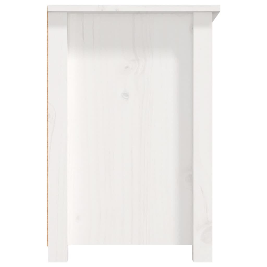 vidaXL Έπιπλο Τηλεόρασης Λευκό 79 x 35 x 52 εκ. από Μασίφ Ξύλο Πεύκου
