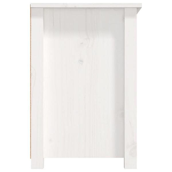vidaXL Έπιπλο Τηλεόρασης Λευκό 79 x 35 x 52 εκ. από Μασίφ Ξύλο Πεύκου