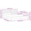 vidaXL Κρεβάτι με ελατήρια Ανοιχτό γκρι 160 x 200 cm Βελούδο