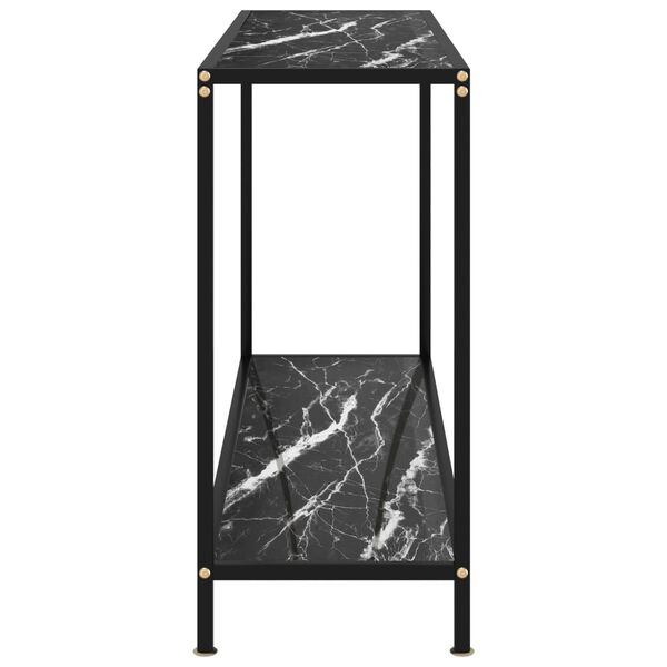 vidaXL Τραπέζι Κονσόλα Μαύρο 120 x 35 x 75 εκ. από Ψημένο Γυαλί
