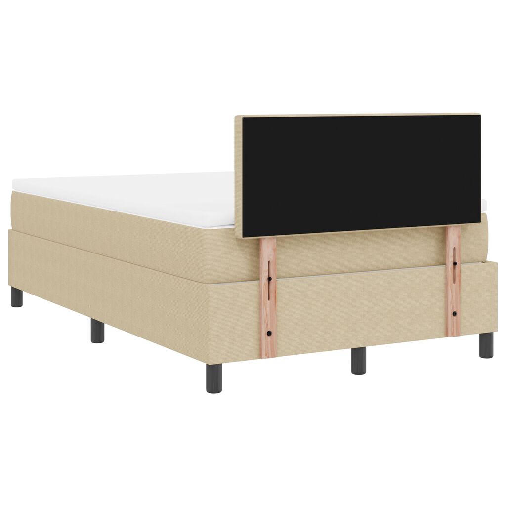 vidaXL Κρεβάτι Box Spring με Στρώμα Γαλάζιο Γκρι 120x200 εκ. Ύφασμα βελούδου