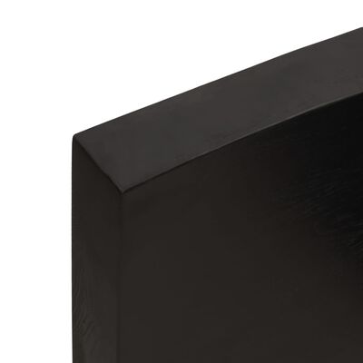 vidaXL Επιφ Τραπεζιού Αν Καφέ 40x40x(2-6)εκ. Ακατέργ. Μασίφ Ξύλο Δρυός