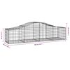vidaXL Συρματοκιβώτια Τοξωτά 20 τεμ. 200x50x40/60 εκ. Γαλβαν. Ατσάλι