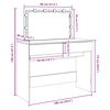 vidaXL Μπουντουάρ με LED Καφέ Δρυς 100x40x120 εκ.