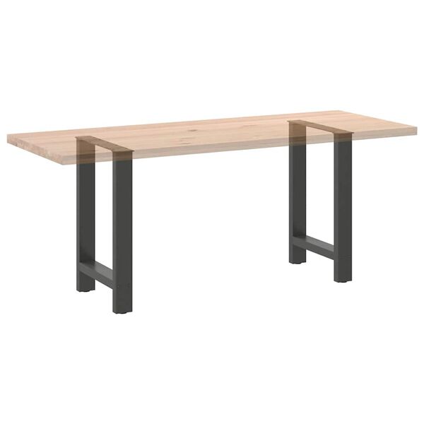 vidaXL Πόδια Τραπεζαρίας Ανθρακί 2 τεμ. 50x(72-73) εκ. Ατσάλι
