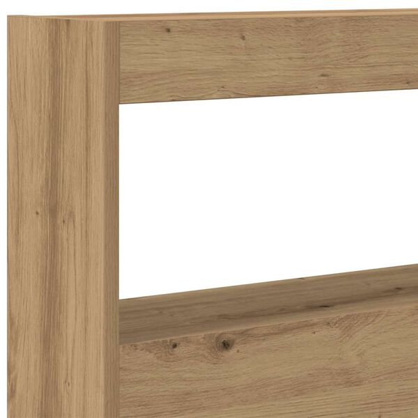 vidaXL Κεφαλάρι με Αποθηκευτικό Χώρο & LED Artisan Δρυς 180x17x102 εκ.