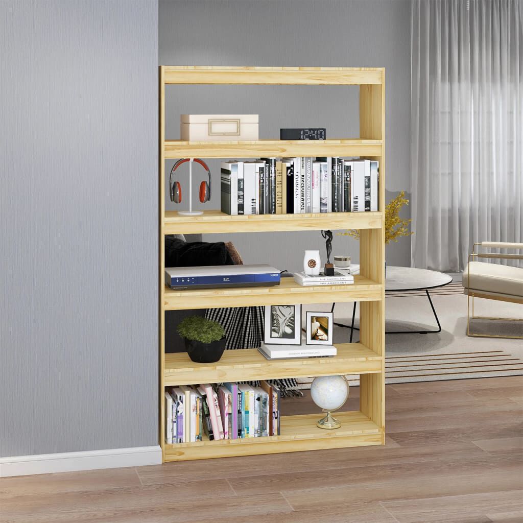 vidaXL Βιβλιοθήκη/Διαχωριστικό Χώρου 100x30x167,5εκ. Μασίφ Ξύλο Πεύκου