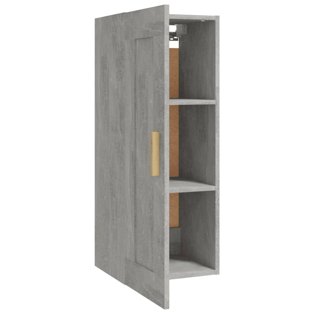 vidaXL Ντουλάπι Τοίχου Γκρι Σκυρ. 35x34x90 εκ. Επεξεργασμένο Ξύλο