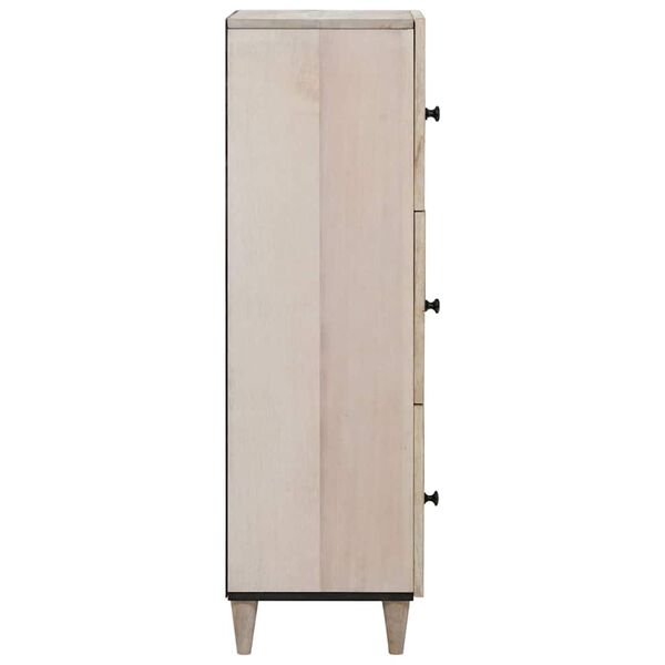 vidaXL Highboard &mu;&epsilon; &rho;ά&phi;&iota; &Lambda;&epsilon;&upsilon;&kappa;ό 40 x 33 x 110 &epsilon;&kappa; &Mu;&alpha;&sigma;ί&phi; &xi;ύ&lambda;&omicron; &mu;ά&nu;&gamma;&kappa;&omicron;