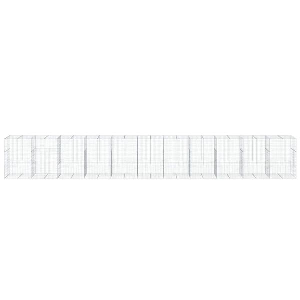 vidaXL Συρματοκιβώτιο με Κάλυμμα 1100x100x150 εκ. Γαλβανισμένο Χάλυβα