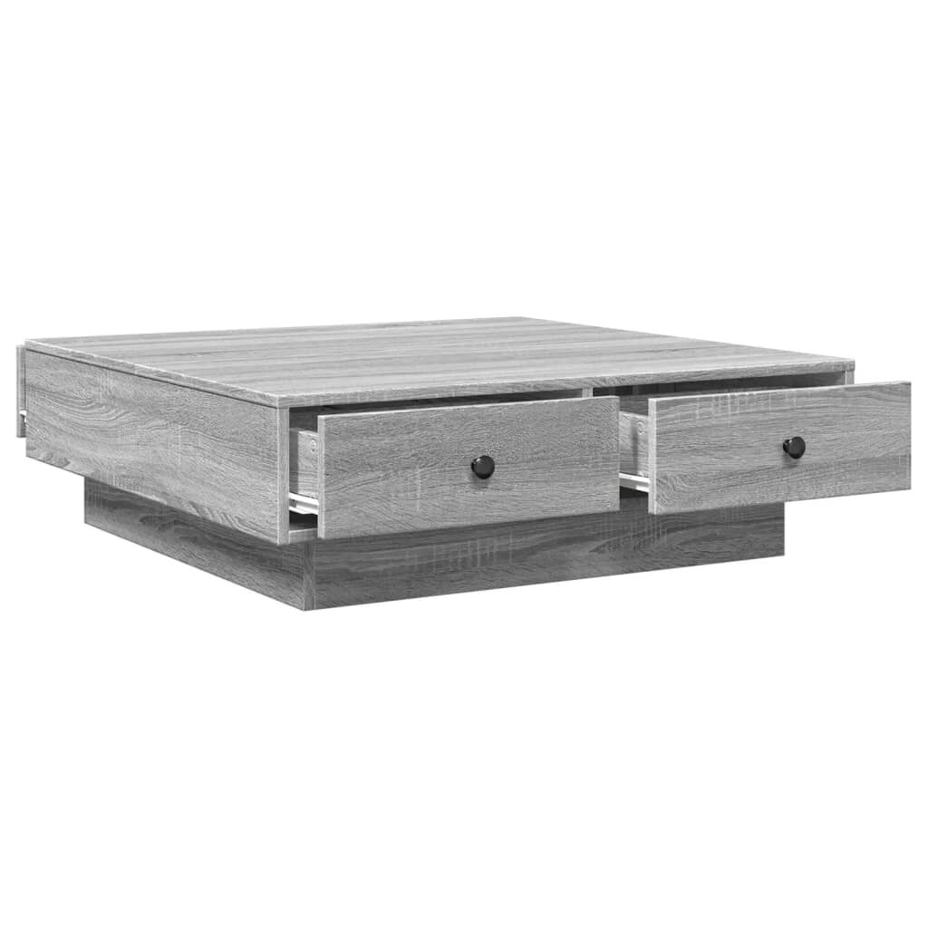 vidaXL Τραπεζάκι Σαλονιού Γκρι Sonoma 90x90x28 εκ. Επεξεργασμένο Ξύλο