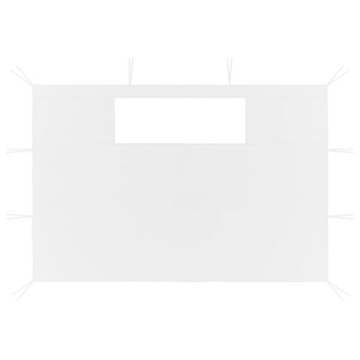 vidaXL Πλαϊνά για Κιόσκι με Παράθυρα 2 τεμ. Λευκά 4x2,1 μ. 70 γρ./μ²