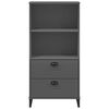 vidaXL Βιβλιοθήκη VIKEN Ανθρακί Γκρι 60x35x123 εκ. από Επεξεργ. Ξύλο