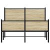 vidaXL Σκελετός Κρεβ. Χωρίς Στρώμα Sonoma Δρυς 120x190 εκ. Μεταλλικό