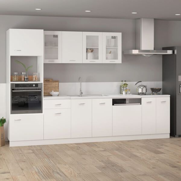 vidaXL Ντουλάπι για Φούρνο Μικροκυμάτων Lyon Λευκό 60x57x207 εκ
