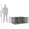 vidaXL &Alpha;&nu;&alpha;&sigma;&eta;&kappa;&omega;&mu;έ&nu;&omicron; &kappa;&rho;&epsilon;&beta;ά&tau;&iota; gabion &Alpha;&sigma;&eta;&mu;ί 150 x 100 x 60 &epsilon;&kappa;