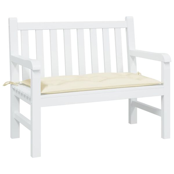 vidaXL Μαξιλάρι Πάγκου Κήπου Κρεμ 100x50x7 εκ. Ύφασμα Oxford