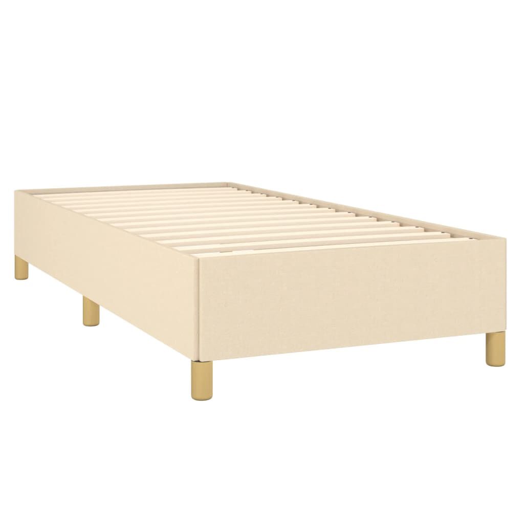 vidaXL Κρεβάτι Boxspring με Στρώμα Κρεμ 80 x 200 εκ. Υφασμάτινο