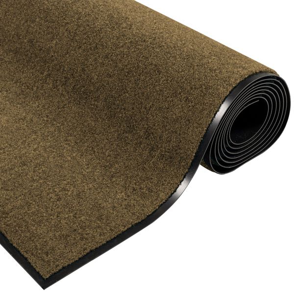 vidaXL Χαλάκι Εξώπορτας Καφέ και Μαύρο 120 x 250 cm Πολυαμίδιο και PVC