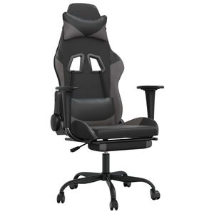 vidaXL &Kappa;&alpha;&rho;έ&kappa;&lambda;&alpha; Gaming &Mu;&alpha;&sigma;ά&zeta; &Upsilon;&pi;&omicron;&pi;ό&delta;&iota;&omicron; &Mu;&alpha;ύ&rho;&omicron;/&Gamma;&kappa;&rho;&iota; &alpha;&pi;ό &Sigma;&upsilon;&nu;&theta;&epsilon;&tau;&iota;&kappa;ό &Delta;έ&rho;&mu;&alpha;