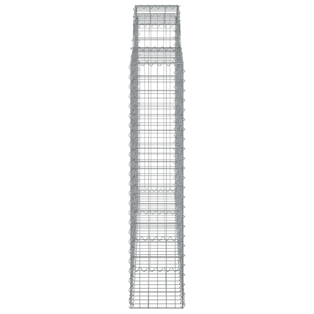 vidaXL Συρματοκιβώτια Τοξωτά 9 τεμ. 200x30x140/160 εκ. Γαλβαν. Ατσάλι