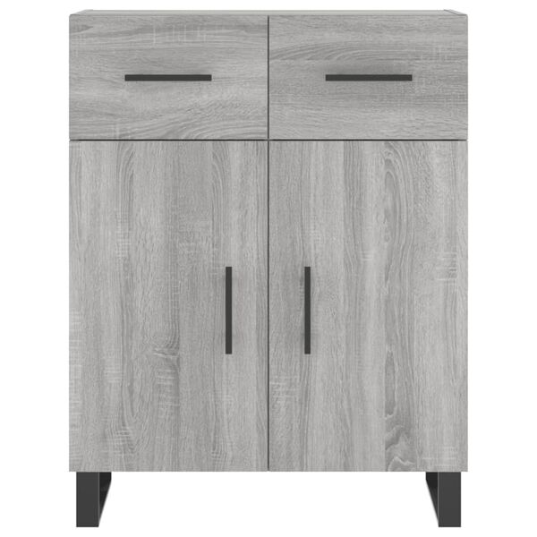vidaXL Ντουλάπι Γκρι Sonoma 69,5 x 34 x 180 εκ. Επεξεργασμένο Ξύλο