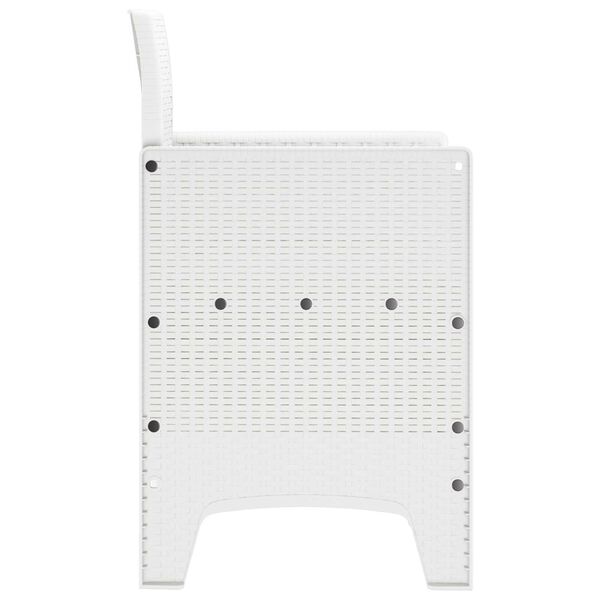 vidaXL Καρέκλες Κήπου 2 pcs Λευκό 53 x 49 x 85 εκ. Πλαστικό