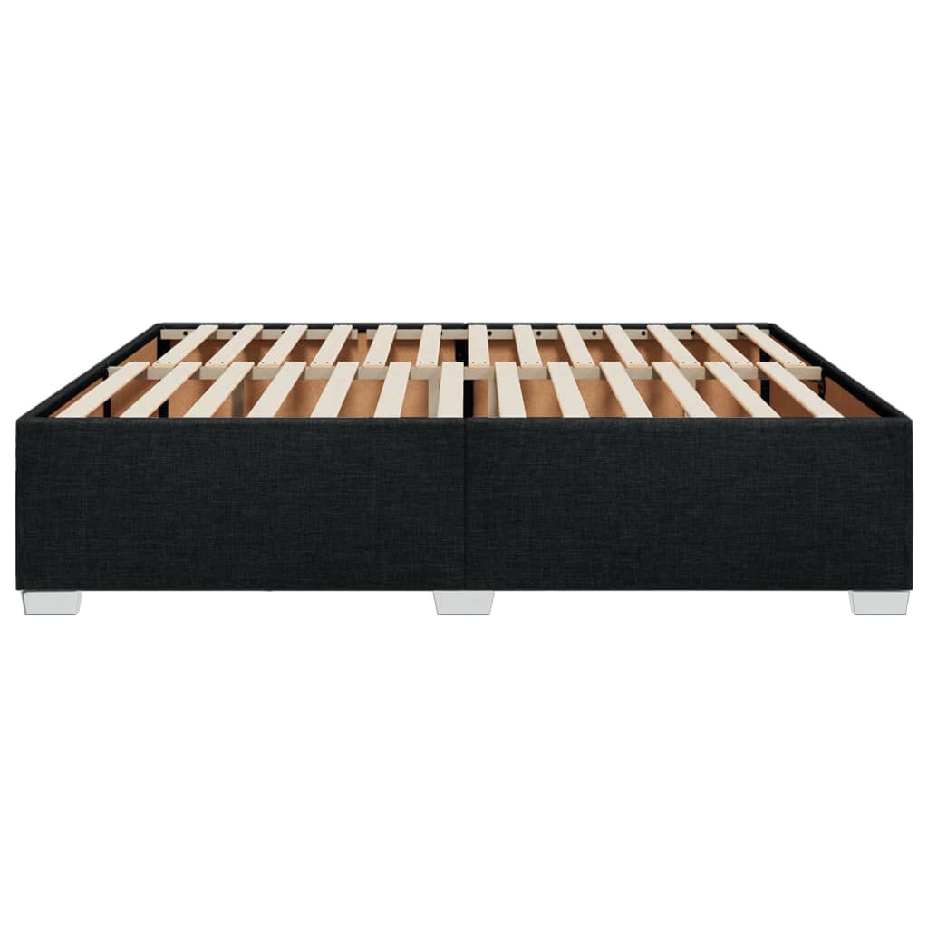 vidaXL Σκελετός Κρεβατιού Χωρίς Στρώμα Μαύρο 180x200 εκ. Υφασμάτινο