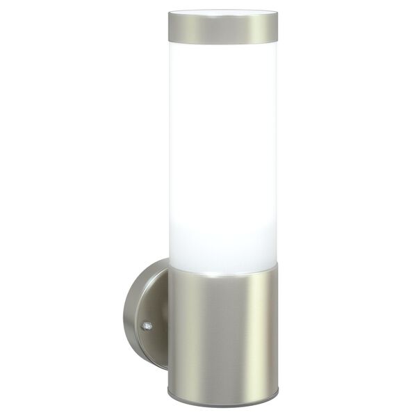 vidaXL Εξωτερικά Φωτιστικά Τοίχου 2 pcs Ασημί 12 x 7.5 x 27 εκ
