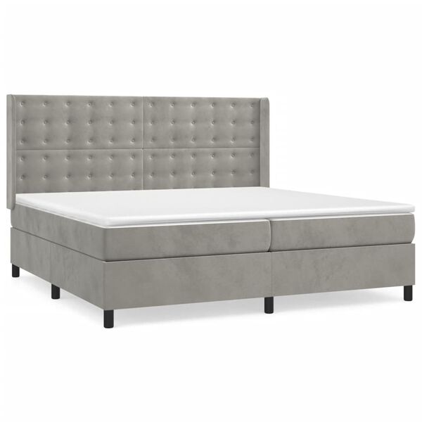 vidaXL &Kappa;&rho;&epsilon;&beta;ά&tau;&iota; Boxspring &mu;&epsilon; &Sigma;&tau;&rho;ώ&mu;&alpha; &Alpha;&nu;&omicron;&iota;&chi;&tau;ό &Gamma;&kappa;&rho;&iota; 200x200 &epsilon;&kappa;. &Beta;&epsilon;&lambda;&omicron;ύ&delta;&iota;&nu;&omicron;