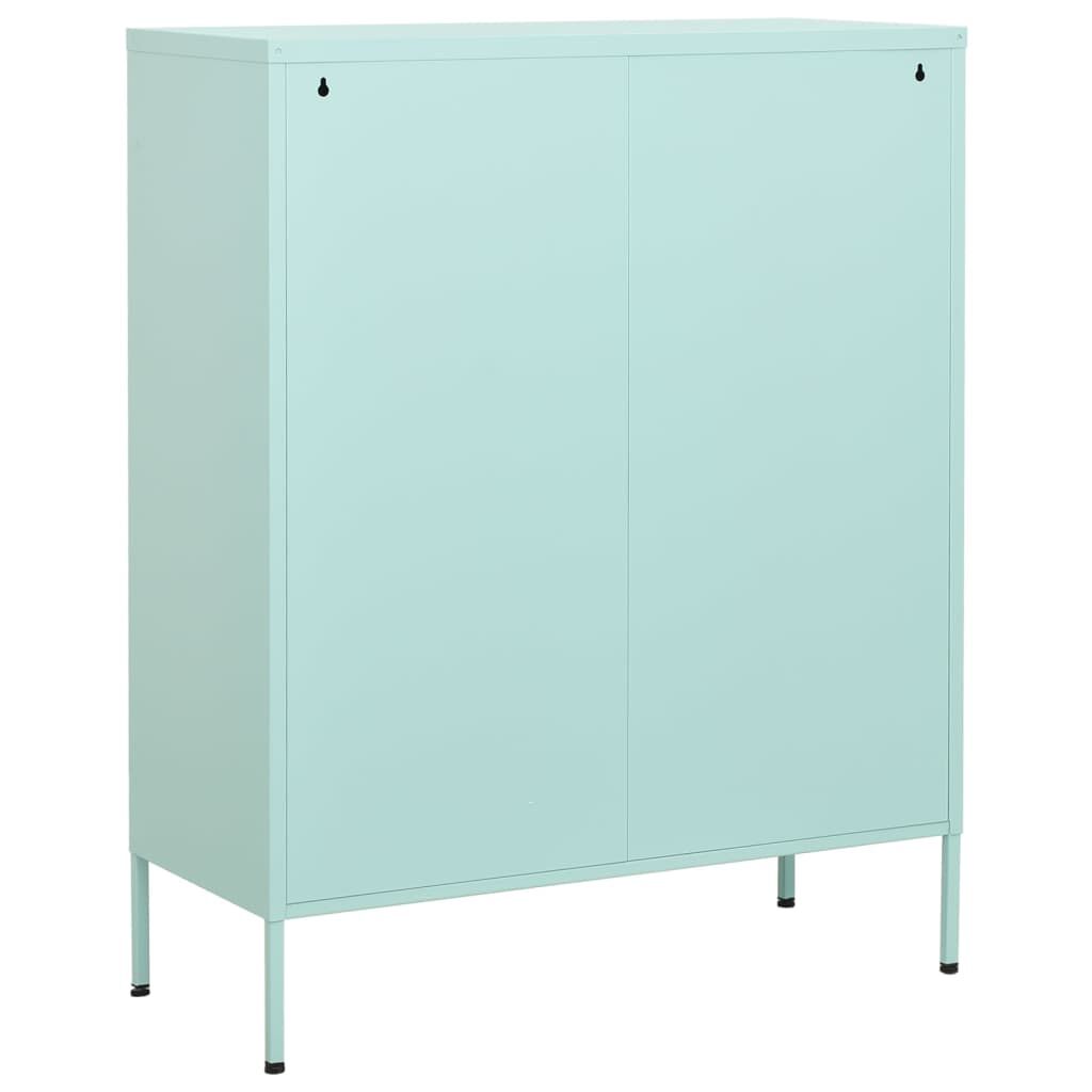 vidaXL Ντουλάπι Αποθήκευσης Χρώμα Μέντα 80 x 35 x 101,5 εκ. Ατσάλινο