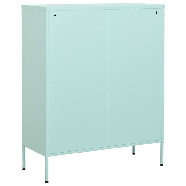 vidaXL Ντουλάπι Αποθήκευσης Χρώμα Μέντα 80 x 35 x 101,5 εκ. Ατσάλινο